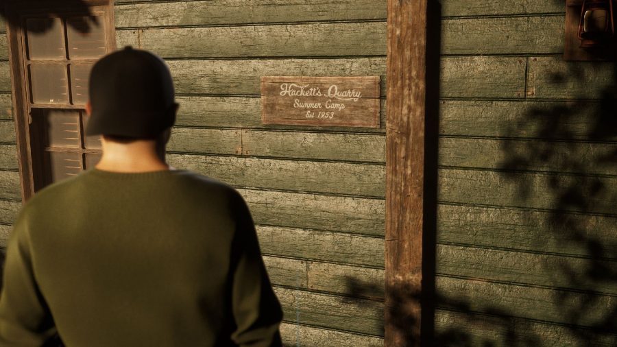 The Quarry Clue Locations: the plaque on the wall of the building can be seen
