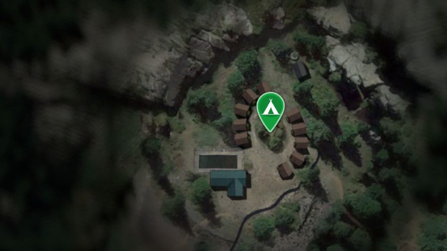 The Quarry Locations Camp: The Camp Lodge can be seen on the map
