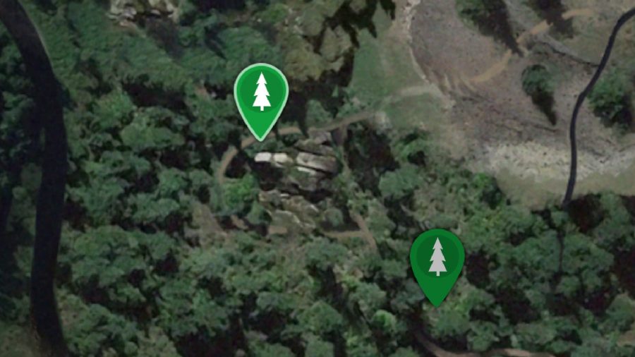 The Quarry Locations Camp: The Rocky Road can be seen on the map
