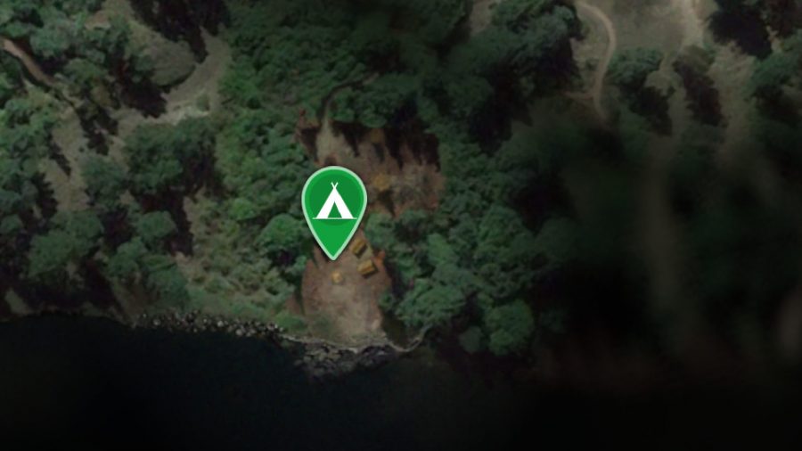 The Quarry Locations Camp: The Firepit can be seen on the map.