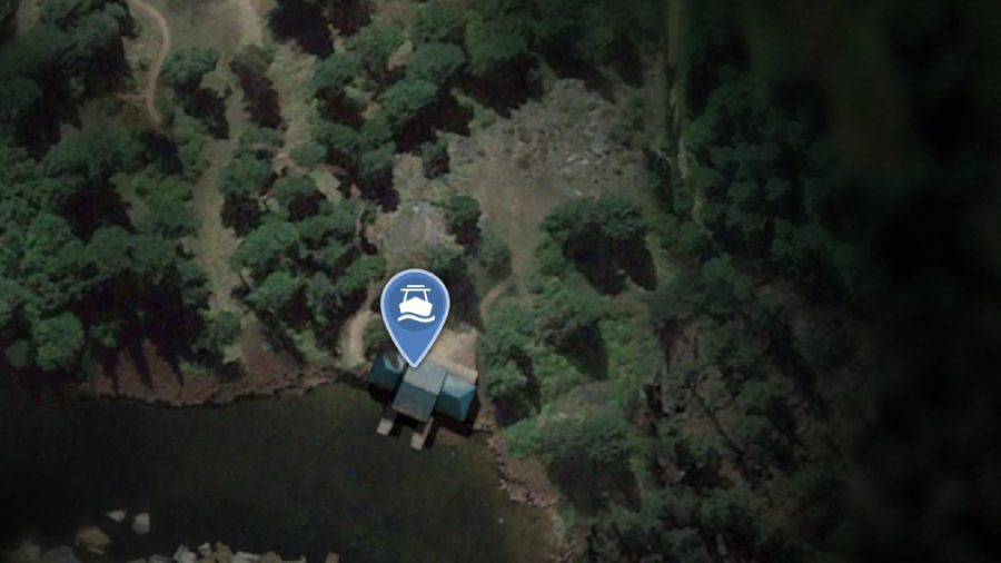 The Quarry Locations Camp: The boathouse can be seen on the map.