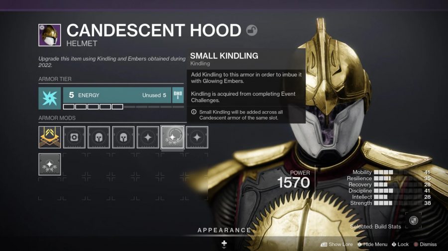 Destiny 2 silver leaves: The candescent hood