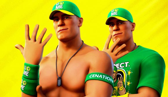 Fortnite WWE John Cena Skin: an image of the two variant Jogn Cena skins in Fortnite