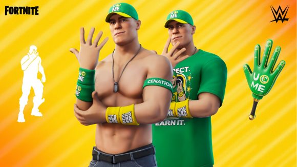 Fortnite WWE John Cena skin bundle: an image of all the John Cena cosmetics in Fortnite