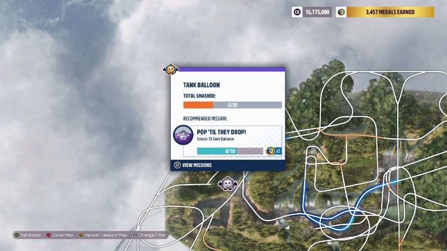 Forza Horizon 5 Hot Wheels Tank Balloon Locations: the balloon location can be seen on the map
