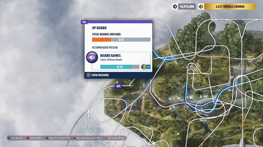 Forza Horizon 5 Hot Wheels XP Board Locations: The XP Board location on the map can be seen