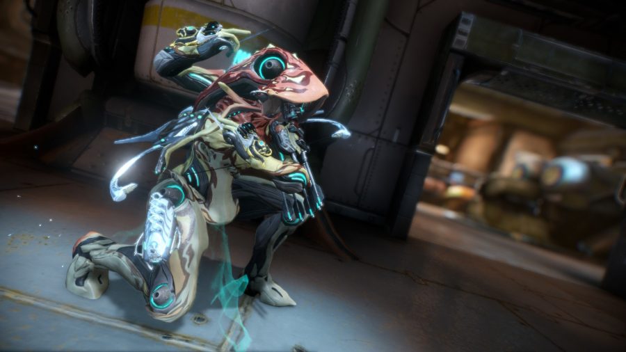 Free Nintendo Switch games: a Warframe character crouches