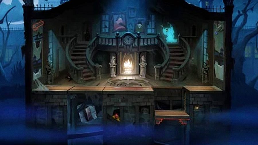 MultiVersus maps stages Haunted House: An image of Scooby's Haunted Mansion
