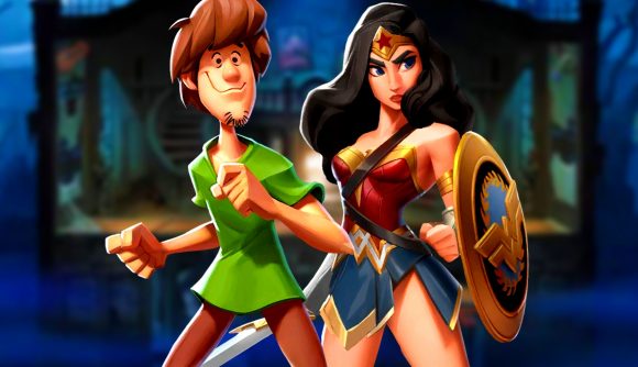 MultiVersus rating: an image of Shaggy and Wonder Woman