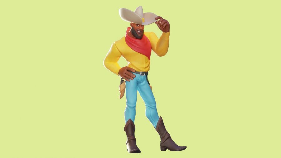 MultiVersus skins: an image of LeBron James dressed as a cowboy