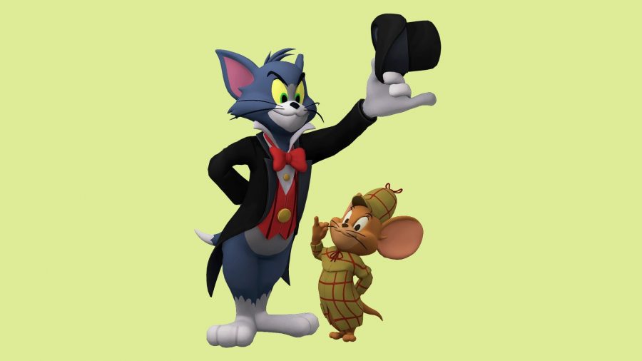 MultiVersus skins: A cartoon mouse and cartoon cat dressed as Sherlock Holmes and Doctor Watson