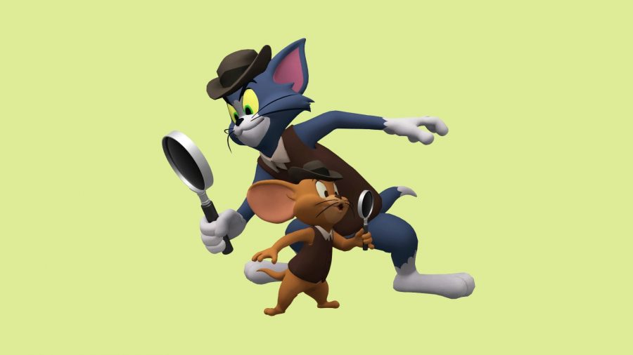 MultiVersus skins: a caroon mouse and cartoon cat dressed in typical detective wear, fedoras and magnifiying glasses included