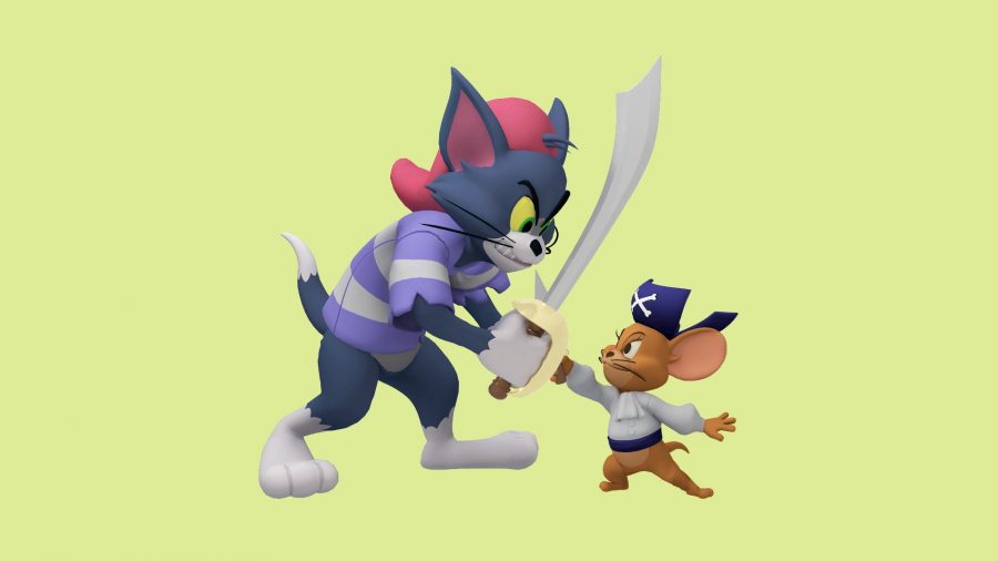 MultiVersus skins: a cartoon mouse and cartoon cat dressed as pirates