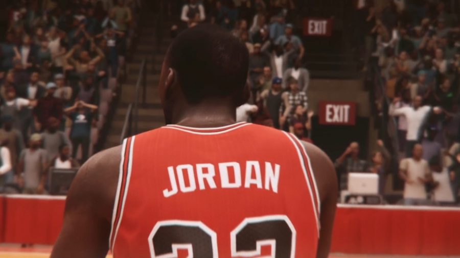 NBA 2K23 The Jordan Challenges: Jordan can be seen sitting on the courtside