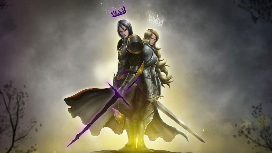 Бесплатные игры PS Plus за сентябрь 2022 г.: можно увидеть двух человек спиной к спине, держащих мечи