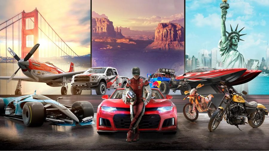 September 2022 PS Plus free games: A person can be seen standing in front of a group of vehicles