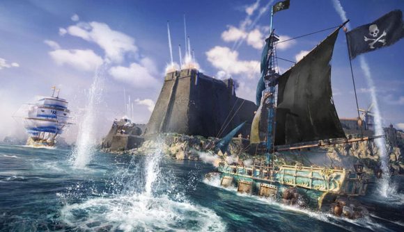 Skull and Bones Survival Games Rust Gameplay: Multiple ships can be seen fighting.