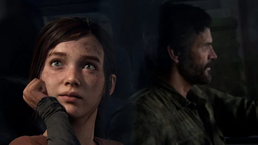 The Last of Us Remake Cast Voice Actors: Ellie and Joel can be seen sitting in a car