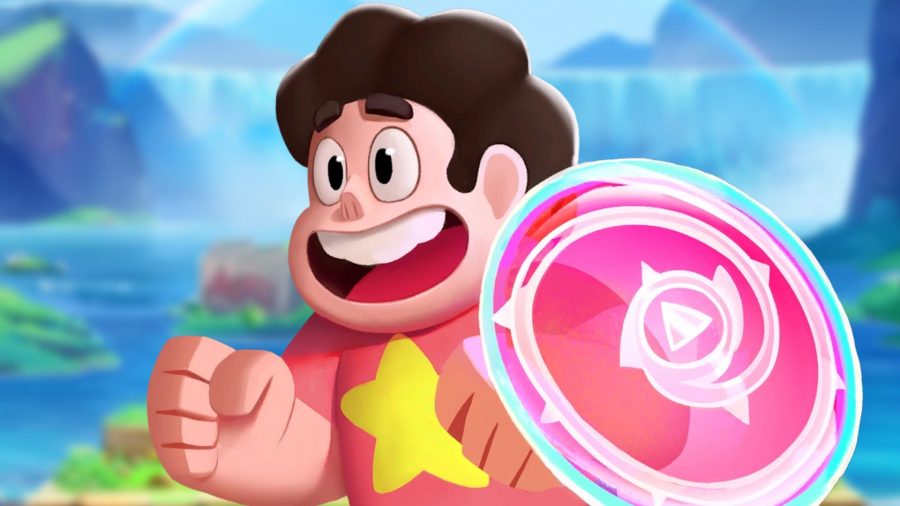 MultiVersus Steven Universe combos: an image of a boy with an energy shield and a star on his shirt