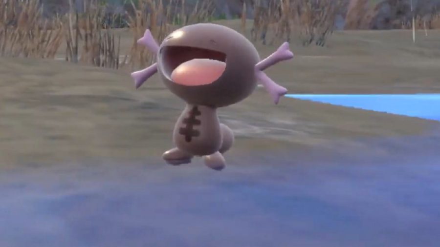 Pokemon Scarlet and Violet New Pokemon: Paldean Wooper can be seen smiling